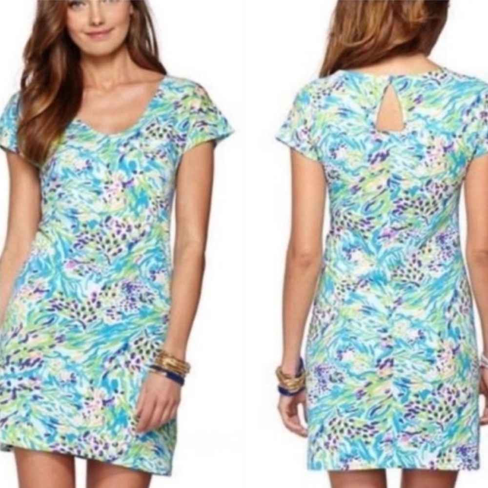 Lilly Pulitzer | Tropical Print Shift Dress | Multicolor | Size M | Used